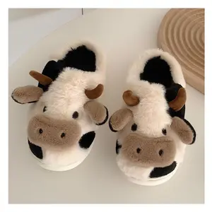 Adorable Cow Women's Sandals - Non-Slip Fall & Winter Fashion, Comfy Cartoon Slippers for Casual Living
