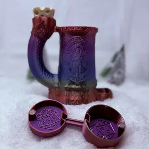 Dice Tower Mug - 12oz or 16oz - DnD Role Mugs Barbarian Bard Cleric Druid Fighter Monk Paladin Ranger Rouge Sorcerer Warlock Wizard