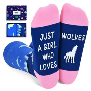 Zmart Farm Animal Socks for Women - Funny Wolf Gifts for Women Girls, Novelty Wolf Fun Crazy Silly Socks  SwimWeek  summervibes