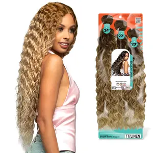 Origin CORE Synthetic Weave Ocean Wave Multi Bundle (20, 22, 24 inch) With Wig Cap and Super Hair Glue