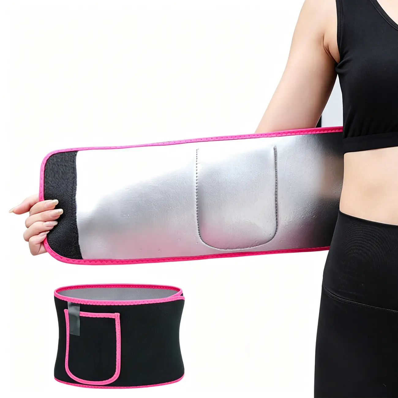 Unisex Polyester-Nylon Sports Waist Trainer - 7-8.9 in Comfortable Sauna Sweat Belt, Adjustable-to-Fit Exercise Band for Running, Body Slimming, Bust Uplift, Outdoor Fitness Accessories (Do Not Bleach), Hiking, Cycling, 7 To 8.9 In, One Size Fit