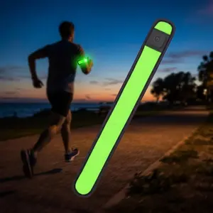 Glow in The Dark LED Wristbands, Light Up Bracelets for Rave Party Concert, Glowing Sports Wristband for Night Running, Kids Adults Festival Accessories, Multicolor Flashing Toy, Durable Slip-Resistant Wearable Lights