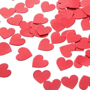 Hot Red Heart Confetti Wedding Birthday Party Favors Love Theme Table Scatter Decorations, 1.2 inch, 200pc