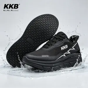 【2026 Recién llegado】Oil-Safe Grip Men's Non Slip Work Shoes Waterproof Slip-On Sneakers for Kitchen Restaurant Chefs Nurses with Arch Fit Support Orthopedic