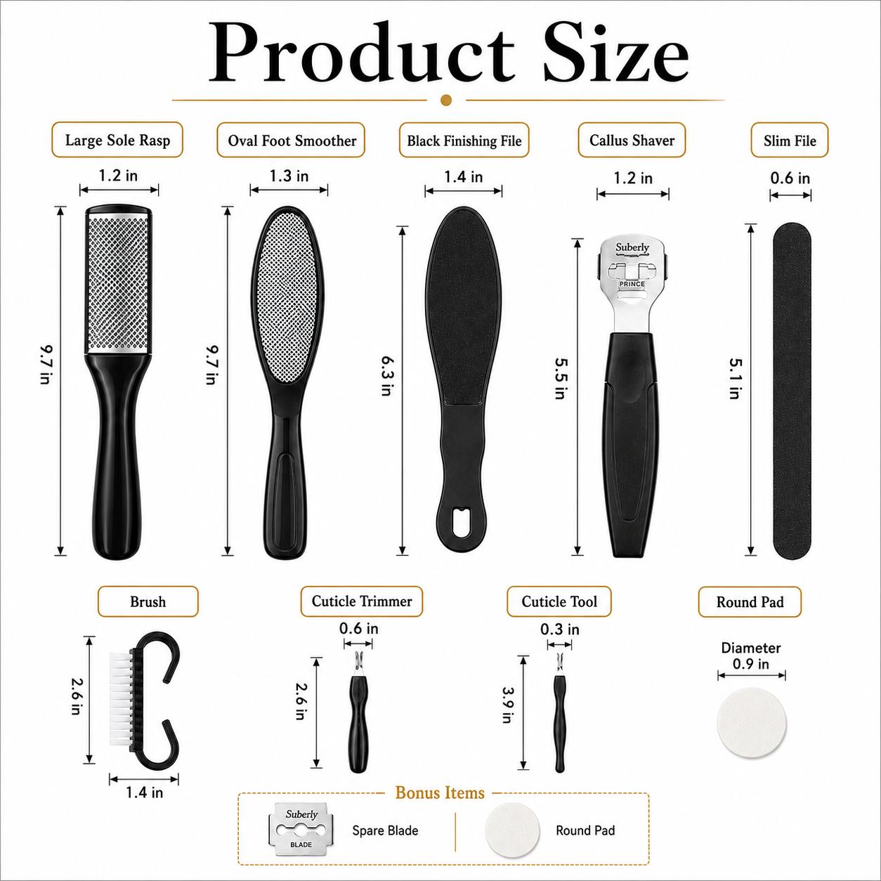 8-in-1 Professional Stainless Steel Foot File Pedicure Tool Set | Heavy Duty Callus & Dead Skin Remover for Cracked Heels Repair | FootTok Salon-Grade At-Home Pedi Kit | Baby Soft Feet Self Care Grooming Essential for Daily Foot Maintenance & Travel