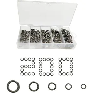 200 PCS Stainless Steel Fishing Split Rings Fishing Lures Connector Flat Stainless Steel Split Ring for Mini Key Chain Rings Open Jump Rings Connectors for Jewlery Making Findings Fishing
