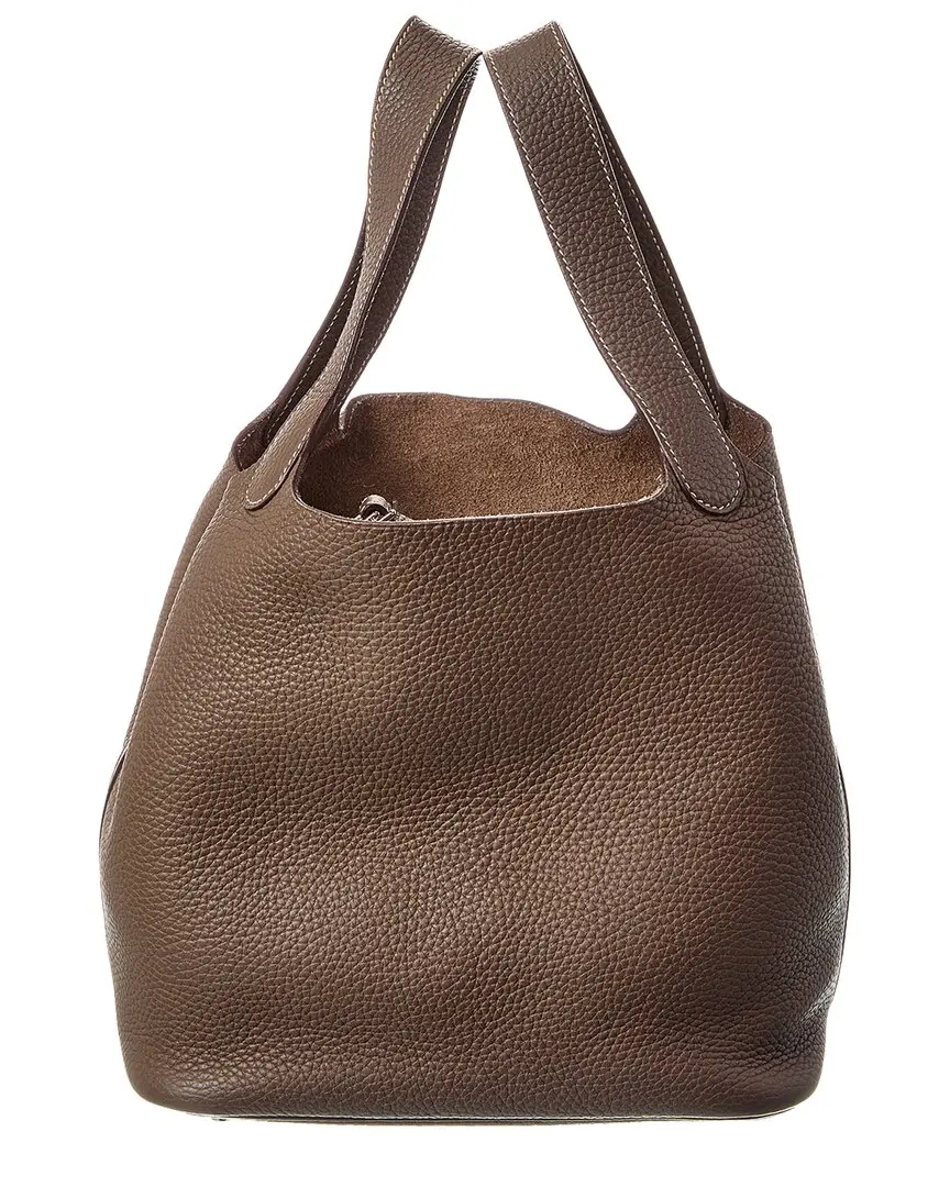 Hermès Etoupe Clemence Picotin 22 (Authentic Pre-Loved)