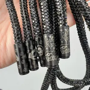 PersobyJ Custom Engraved Rhinestone Bling Hoodie String - personalized gift idea Design