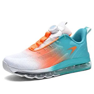 Men's Air Cushion Running Shoes - Breathable Anti-Slip Gym Training Sneakers with Brake Laces for Comfort & Casual Style