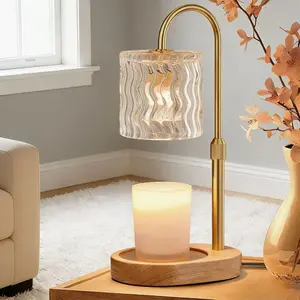 Candle Warmer Lamp Electric: Dimmable Timer Candles Warming Lamps Height Adjustable Burner Jar No Flame Scented Melts Wax All Candle Jars Table Light Home Decor