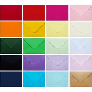 60 Pack Colored Envelopes 4x6, Self Adhesive A4 Envelopes for Greeting Cards, Business Cards, Photos, Invitation Envelopes for Wedding, Baby Shower, Party (20 Colors, 4.45 x 6.34")
