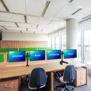 Full Motion Dual Monitor Desk Stand