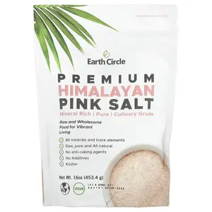 Earth Circle Organics Premium Himalayan Pink Salt, 16 oz (453.4 g) Earth Circle Organics Premium Himalayan Pink Salt, 16 oz (453.4 g)