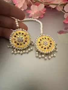 hand painted stud earrings indian Pakistani jewelry