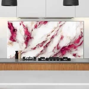 GCKG Polished onyx marble Emperador marble natural breccia stone agate Tempered Glass Kitchen Backsplash, Stove Back Cover, Stove Splashback, Cutting Board, Kitchen Wall Decor