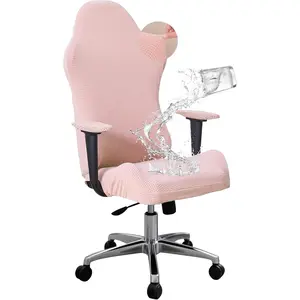 Gaming Chair Cover Set Pink for Adults Video Game Chair Repellent Racing Computer Chair Slipcover with 2 Pieces Armrest Covers