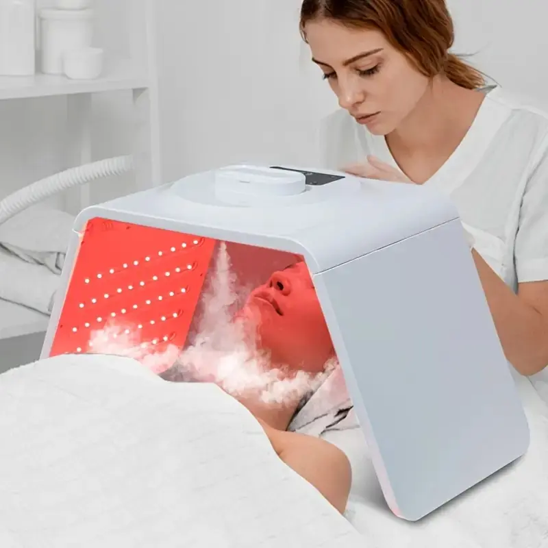LED Spray Facial Mask, At-Home Skin Rejuvenation Device, Single Item Personal Care Appliance for Facial, Neck, Hand Beauty Spa Treatment, Plastic