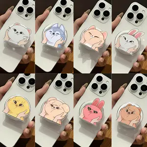 KPOP Phone Grip Holder Stand, Chibi Cute Character Griptok, Kawaii Kpop Phone Accessories, Adorable Phone Holder