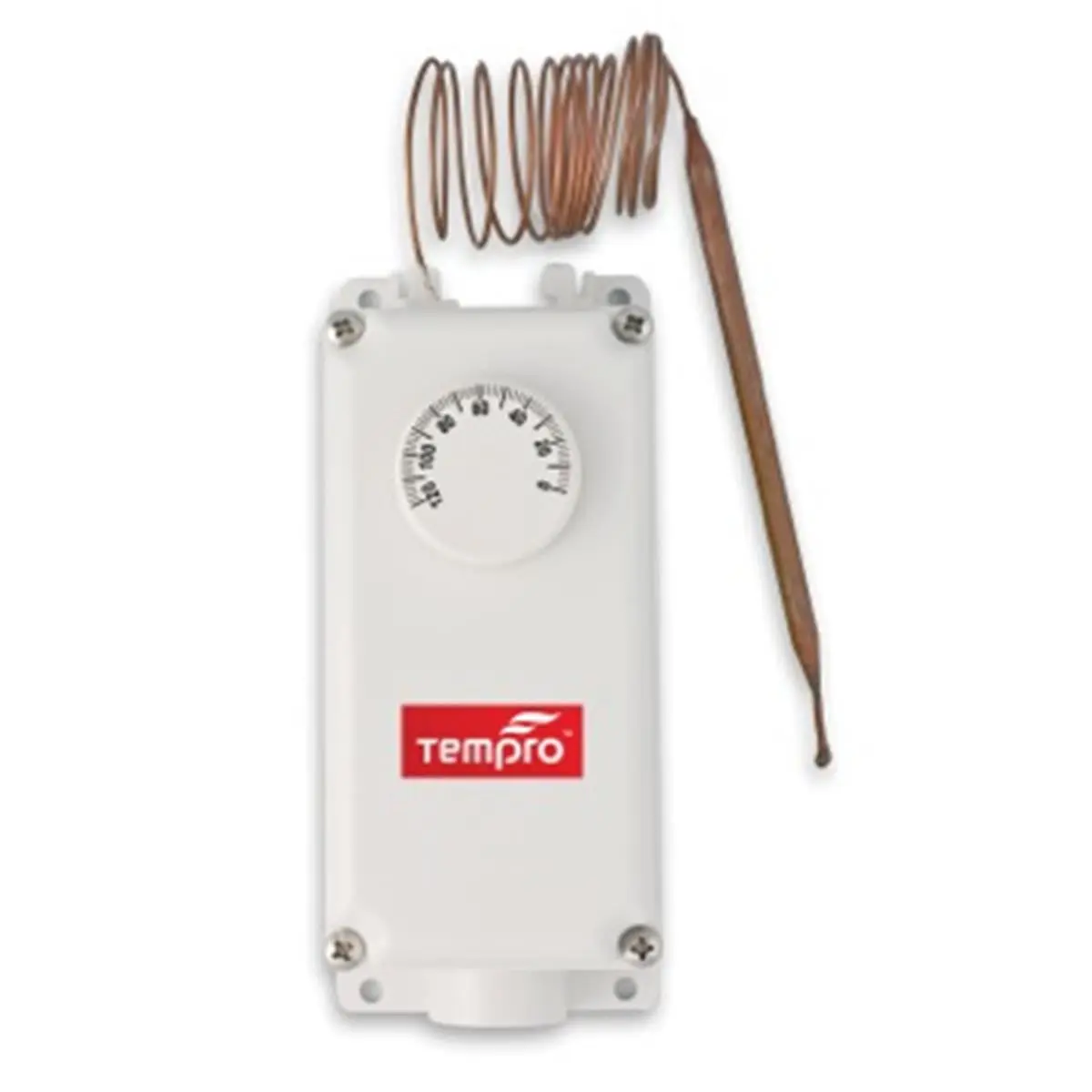 Tempro TP506 Heat & Cool Thermostat - Line Voltage, 0 to 120 F, 60 in. Extended Bulb Sensor, Polymeric NEMA 4X Housing, SPDT (for Reptile & Amphibian Temperature Regulation)