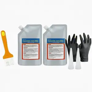 Self-Leveling Concrete Crack Filler 2-Pack (2.21 lb), High Elasticity  Repair Sealant, Durable Caulking Glue for Driveway, Patio & Outdoor Concrete Joint Repair