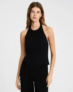 Express Signature Crepe Tailored Halter Top