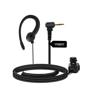 YNIBST C Shape 2.5mm Walkie Talkie Earpiece with Mic PTT for Motorola T200TP T260 T260TP T402 T460 T465 T600 T605 T800 MH230R T472 Talkabout 2 Way Radio, FBI Style Earhook in-Ear Audio Headset Compatible with Police Security and Law Enforcement Use