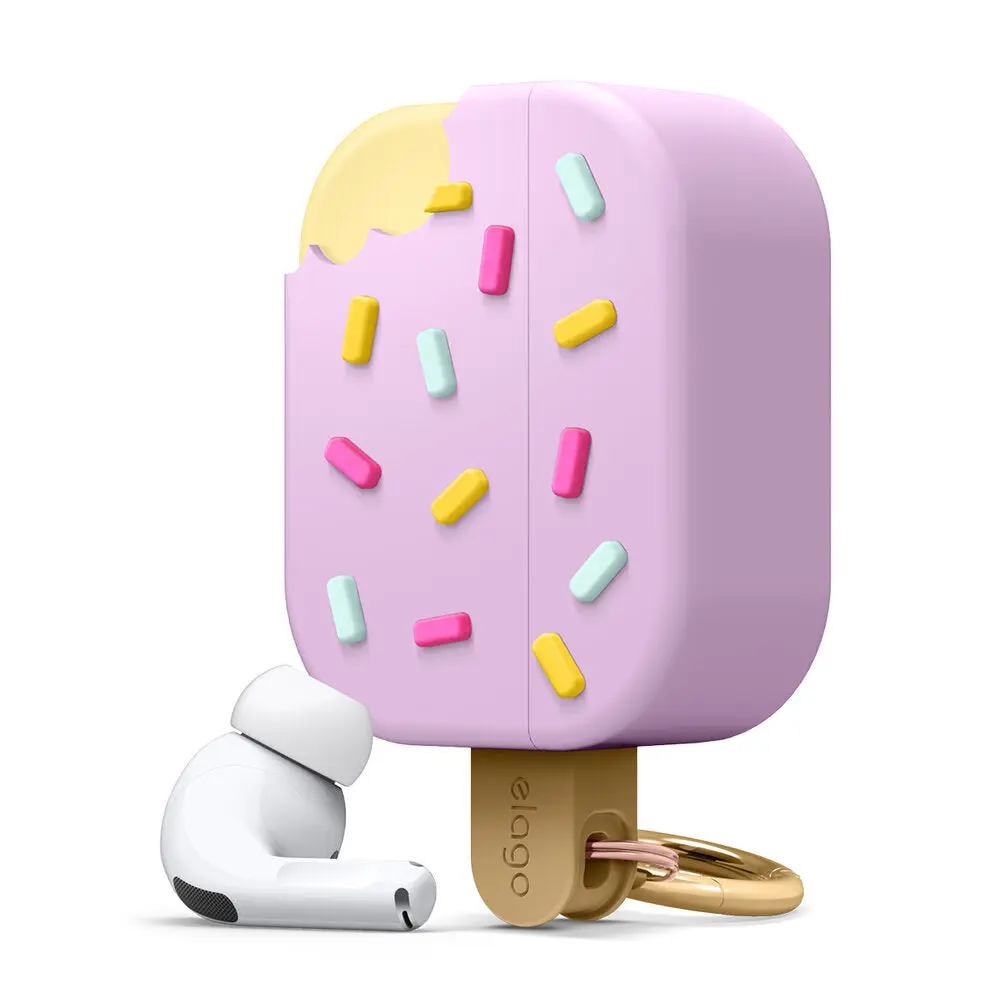 elago Soft Silicone Ice Cream Case for Wireless AirPods Pro Headphones - Dustproof, Compact Accessories, Christmas Foodie-Friendly Art Design [5 Colors]