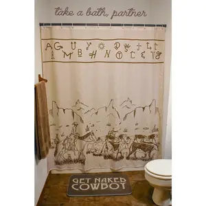 Cattle Drive Shower Curtain Set