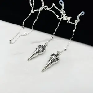 Gothic skull eyeglass chains, terrifying bird skull eyeglass chains, holiday accessories