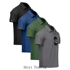 Mens Polo Shirts Quick-Dry Cool Short Sleeve Sports Casual Tennis Golf Shirt For Men