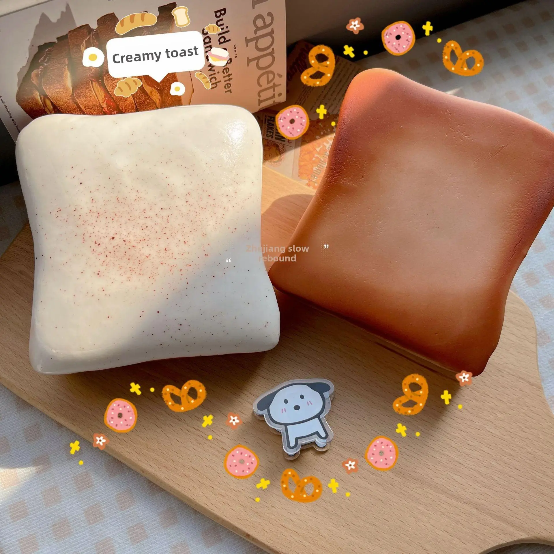 ZheLiMan's popular product on Xiaohongshu: super soft and tender berry toast stress-relief squishy toy