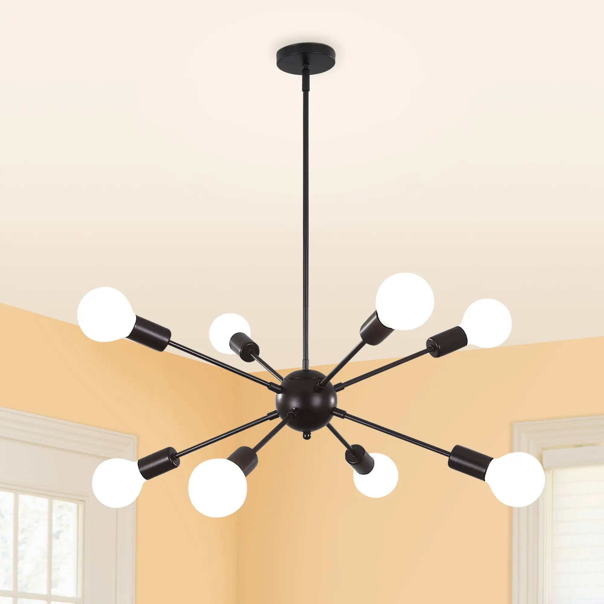 Sputnik Modern chandeliers, 8-Light Ceiling Light Fixture, Farmhouse Chandelier, kitchen light fixtures Pendant