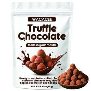 WACACEE Rich, Silky Truffle Chocolate — melts instantly at first bite, sweet yet not cloying, a casual treat to satisfy cravings