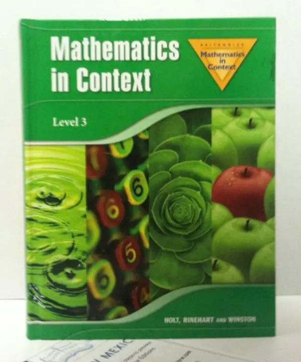 Used Holt Math in Context Level 3 Student Edition Textbook - 2006 Hardcover Math Learning Book for 8th Grade, Good to Very Good Condition, English Language