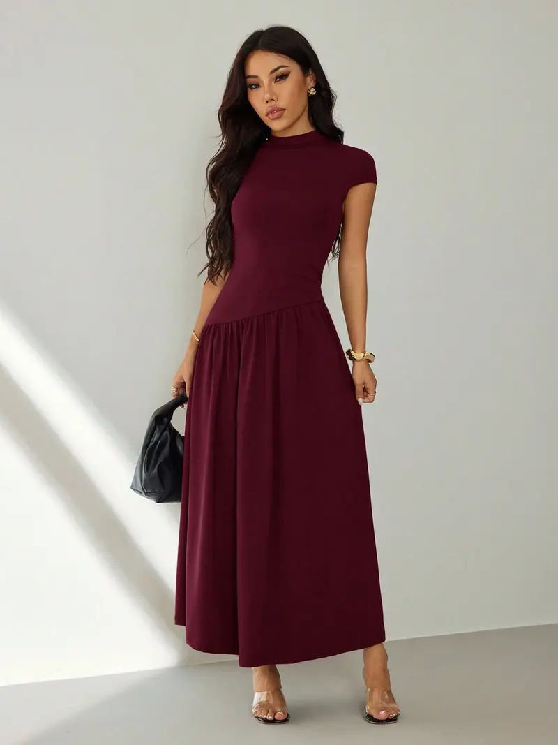 navy blue dress for baby girl Hazel Drop Waist Dress L / Aubergine main image 1