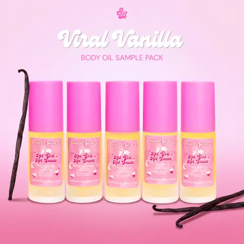 The Skincare Bakery Viral Body Oil Sample Packs Vanilla Fragrance Aroma