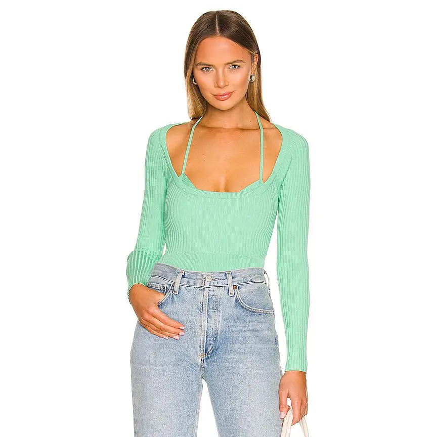 JONATHAN SIMKHAI Jayline Pullover in Kiwi