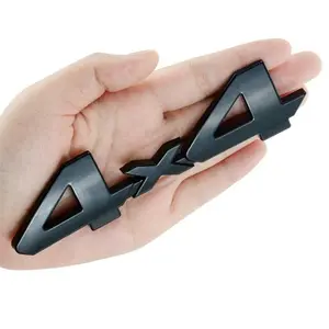 Enhance Your Off-Road Style: Matte Black 4x4 Emblem Badge Nameplate - Perfect for Toyota Trunk, Fender, Side, Rear Tailgate Decal Upgrade