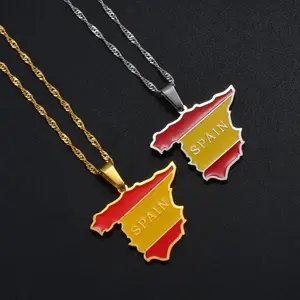 Spain Colored Necklace, Earrings, Jewelry, Tshirt, Bracelet, Flag, Gift Ideas