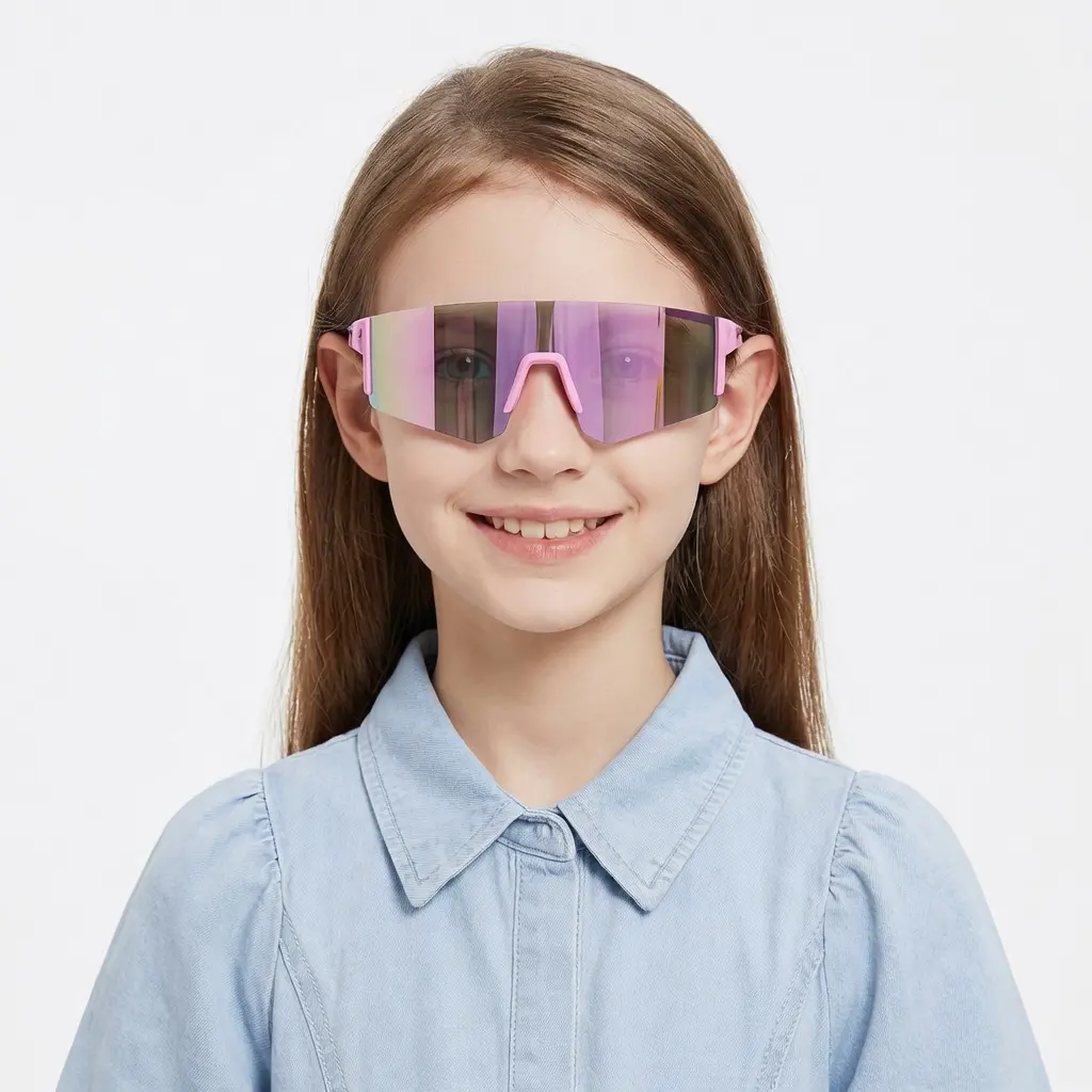 Polarized Junior Sports Sunglasses for Boys & Girls, Lightweight Frame with UV Protection for Baseball, Fishing & Cycling, High-Quality Material