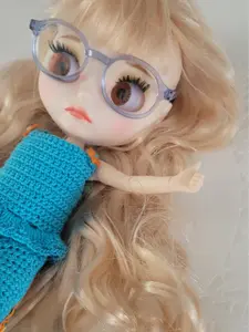 Blythe Doll with Crochet Outfit Handmade Two-Piece Set USA Collectible Doll with Stylish Blouse & Matching Pants USA Crafted with Care