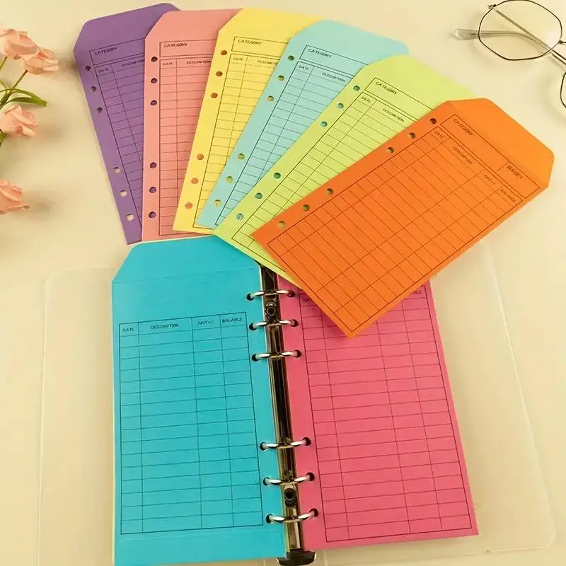 A5/A6 Cash Envelope for Budgeting, 12pcs Vertical Budget Envelope for Saving Money, Budget Binder Accessories, Home & Office Use Envelope Challenge Su