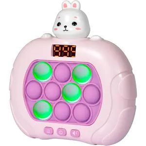 Fast Push Fidget Toys for Kids, Handheld Puzzle Sensory Toys, Quick Push Light Up Pop Game Gifts for 3-12 Year Old Boys Girls, Easter Basket Stuffers (Rabbit)