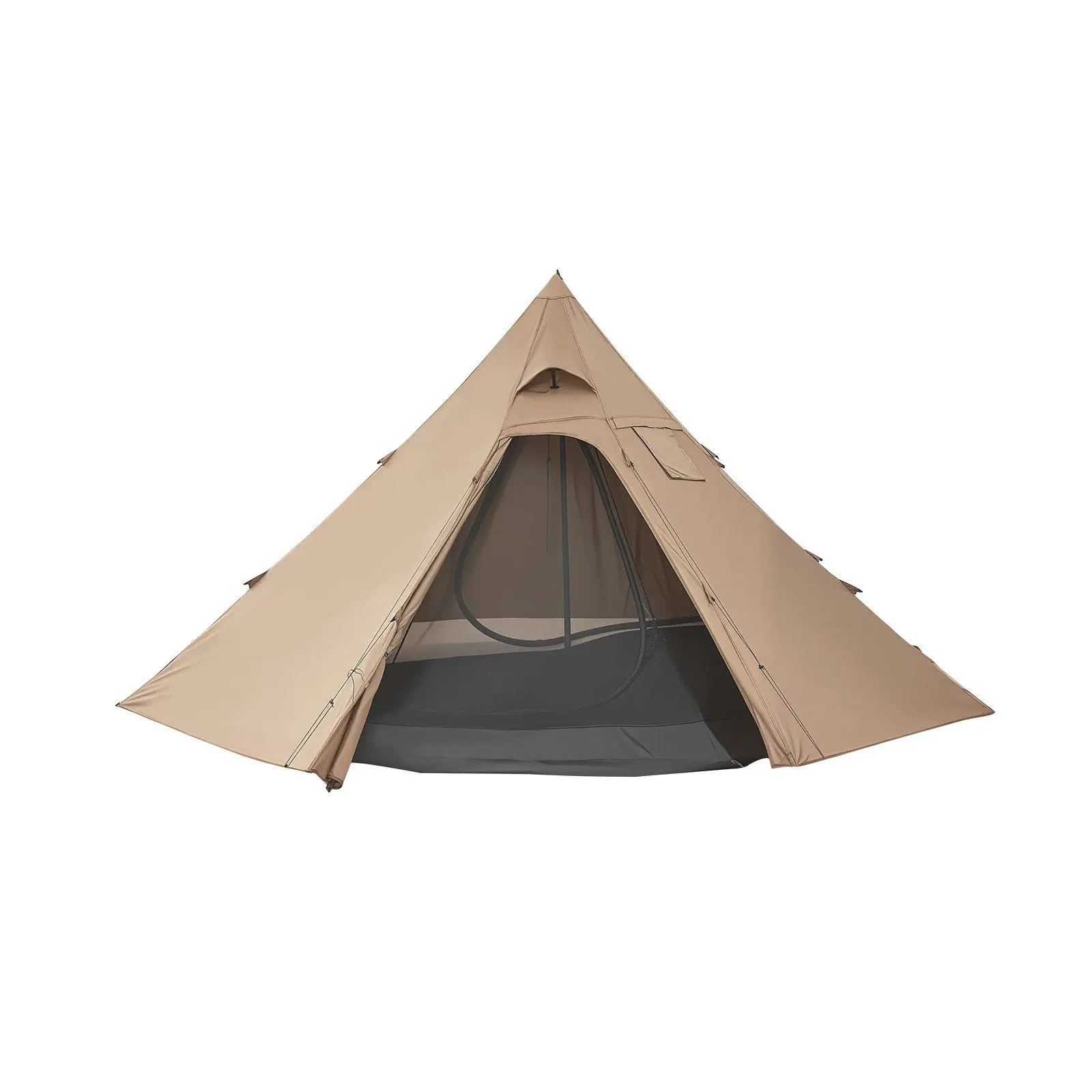 Hot Tent for 4 Persons, Camping Tipi Hot Tents with Stove Jack & Inner Tent, Portable Winter Camping Tents with Snow Skirt, Easy Setup, Waterproof 4 Season Shelter Tents for Fishing Backpacking