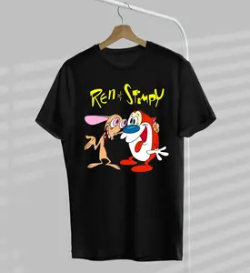 Ren and Stimpy Best Friend Unisex Cotton T-shirt Menswear Top