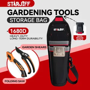 Starjiff Garden Tool Waist Bag, Pruning Shears Storage Pouch, Durable Oxford Fabric, Grafting Tape Holder, Multifunctional Tool Bag, Tool Bag Organizer, Portable Tool Bag