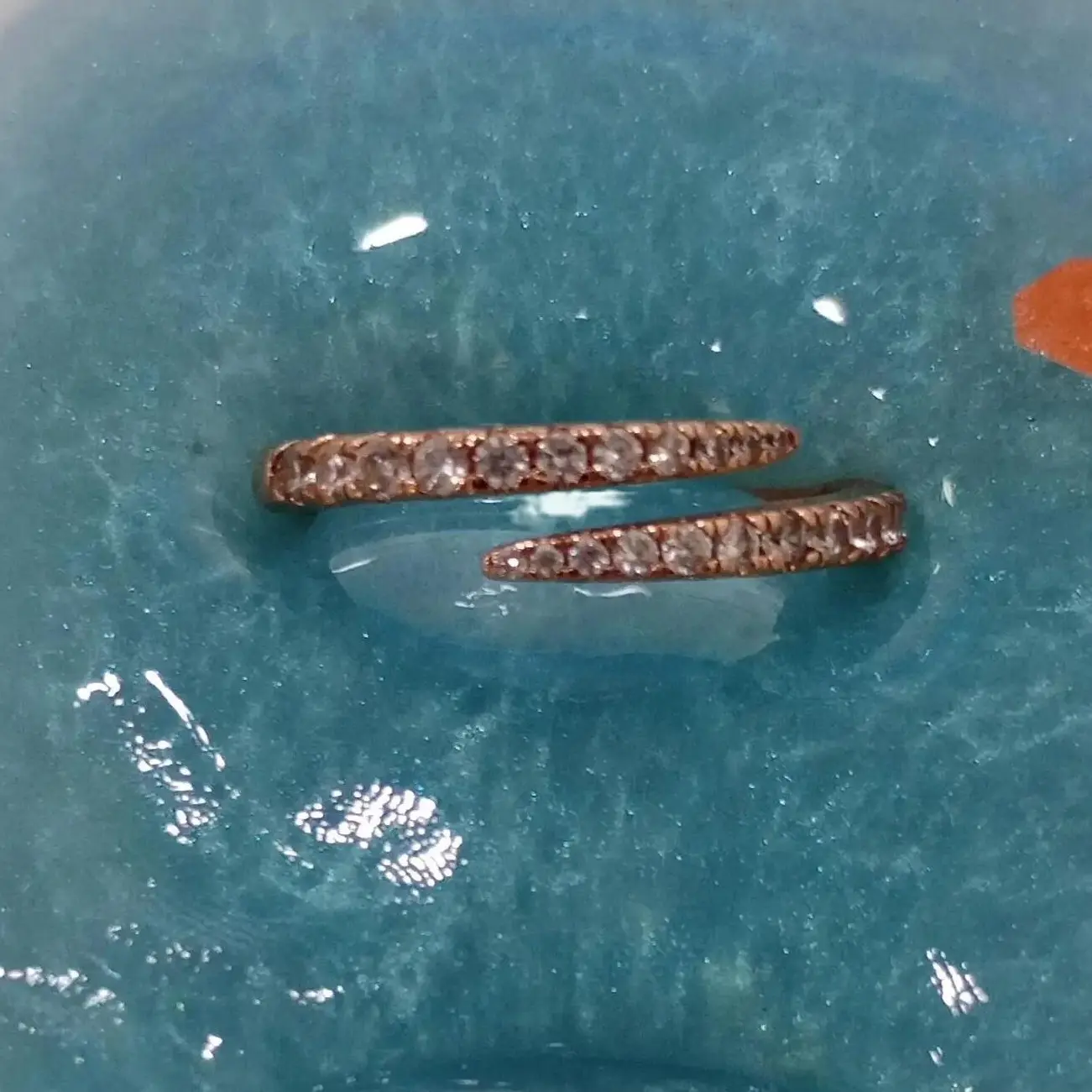 14K Rose Gold Ring with Lab-Grown Diamonds - Authentic Rose Gold Finish SIZE 7