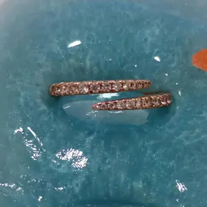 14K Rose Gold Ring with Lab-Grown Diamonds - Authentic Rose Gold Finish SIZE 7
