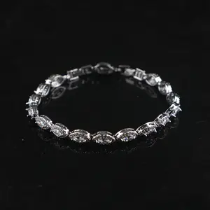 Braceletfashioncasualelegant zircon braceletstylishfashion copper white golden bracelet