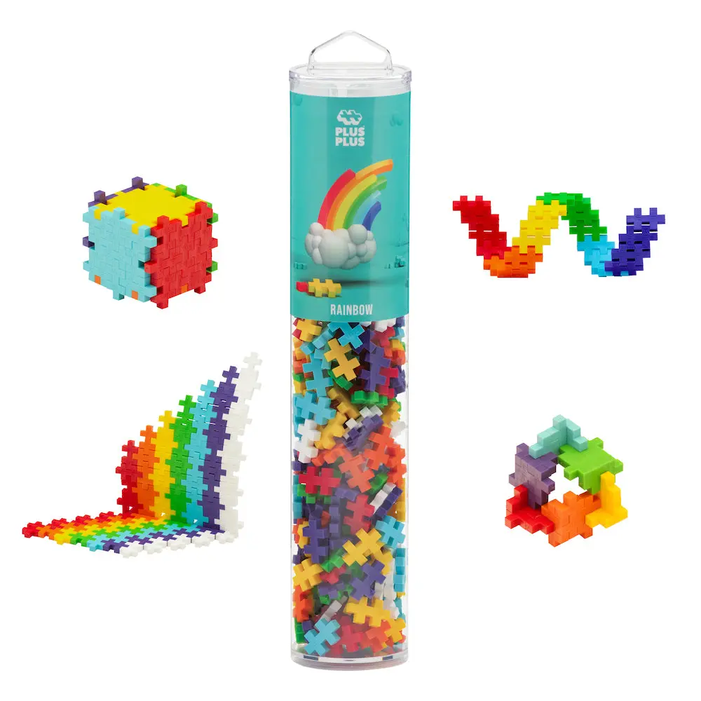 240-Pc Reusable BPA-Free Colorful Rainbow Building Blocks Set - 0.75x0.5 in STEM Construction Toy for Travel, Puzzles & Hobbies
